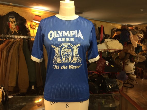 Vintage Olympia Beer "It's the Water" mesh ringer