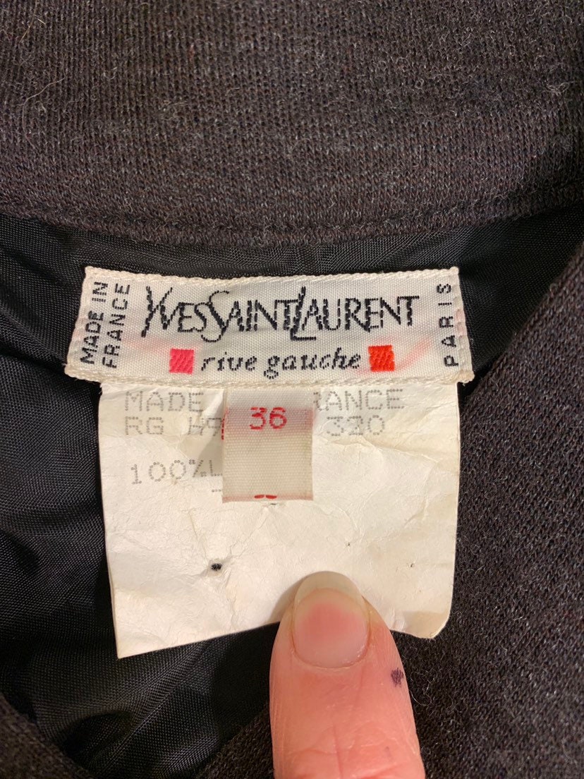 Vintage Yves Saint Laurent RIVE GAUCHE Wool Dress 1970s - Etsy