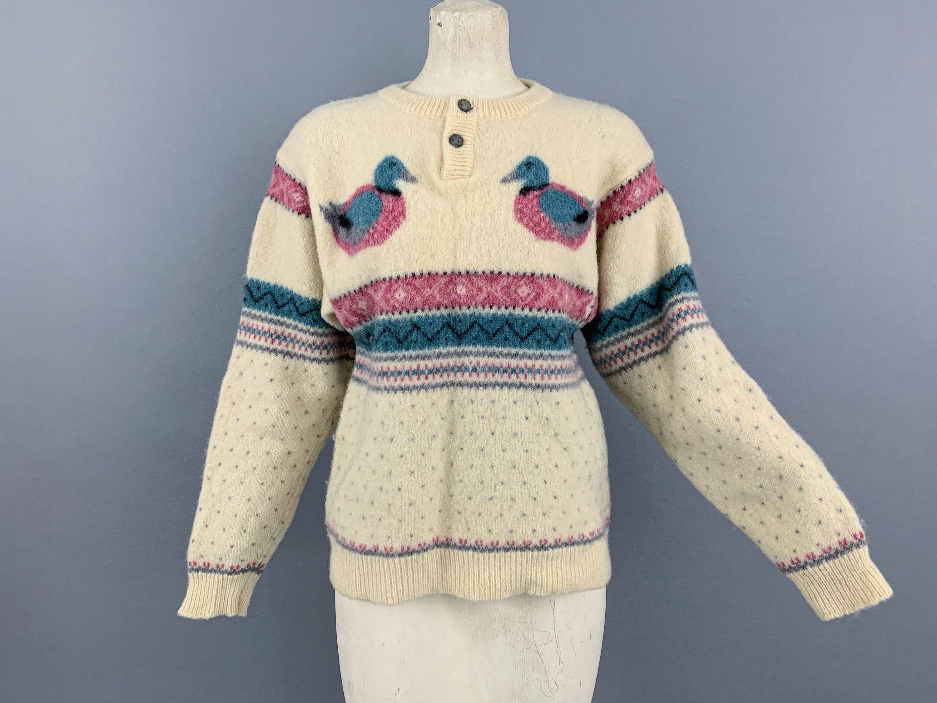 Vintage Woolrich Duck Sweater 1980s 1990s Woolrich Henley - Etsy UK