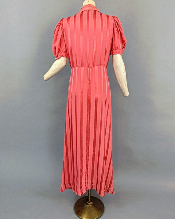 Vintage 30s 40s candy cane striped rayon satin pu… - image 8