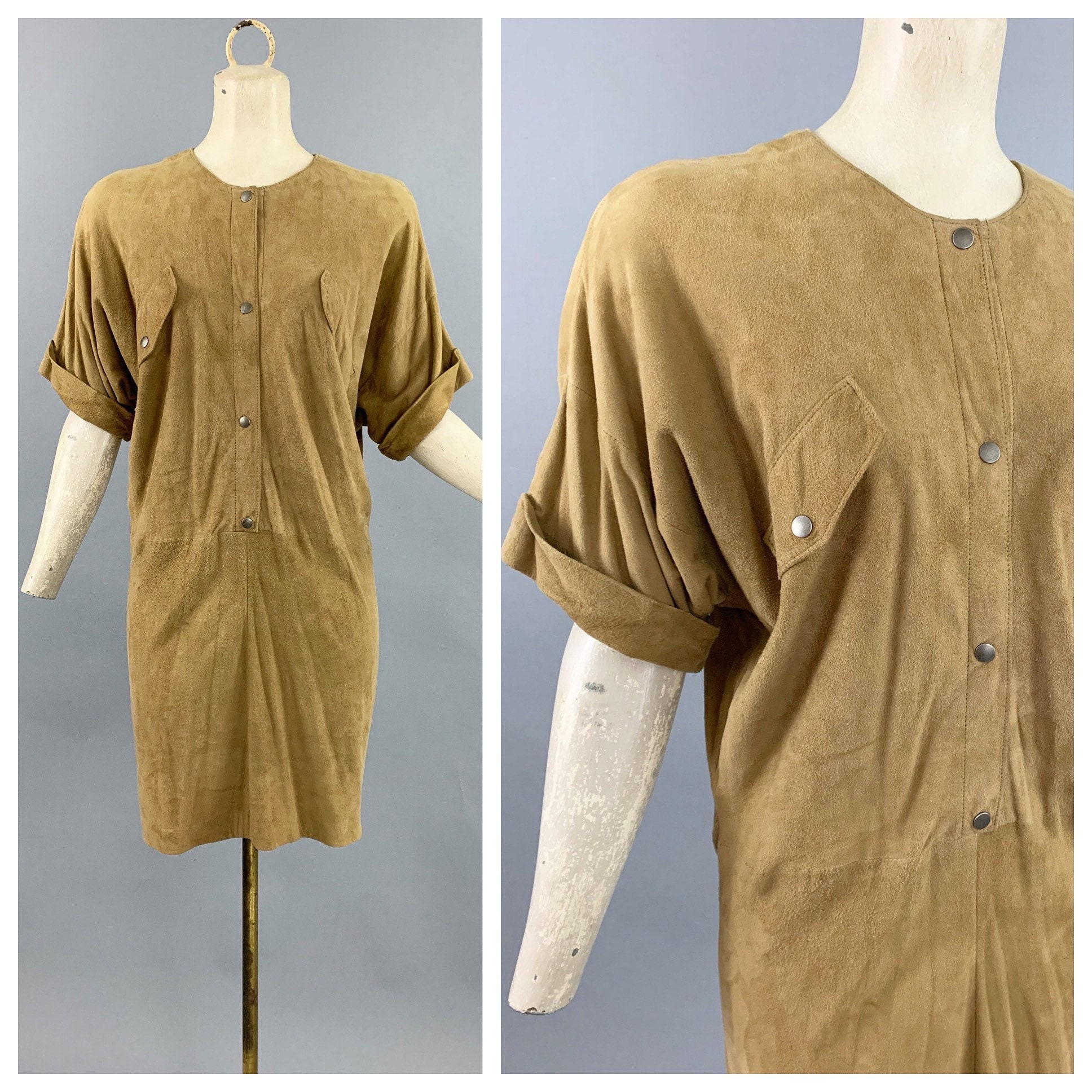 Vintage Ann Taylor Suede Dress Late 70s 