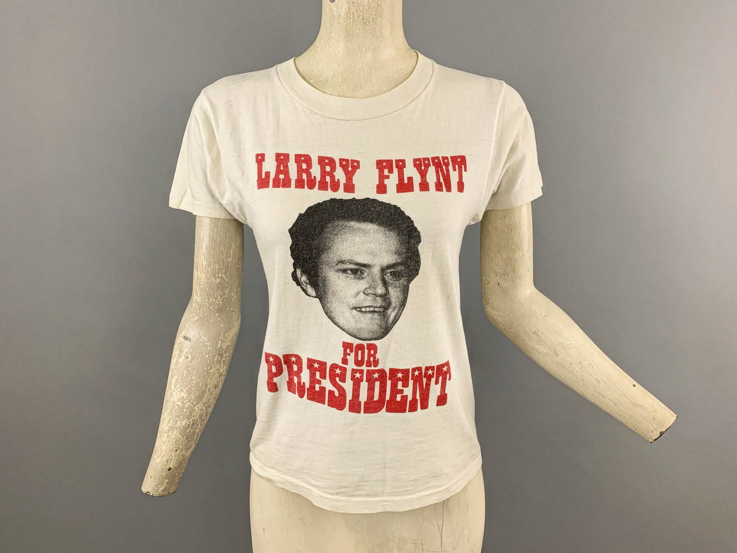 Vintage 70s Larry Flynt for President Tshirt | 1970s Hustler Larry 