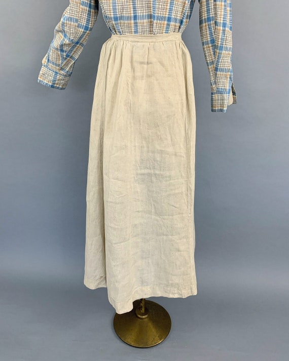 Antique Edwardian linen motoring skirt | 1900s 19… - image 9