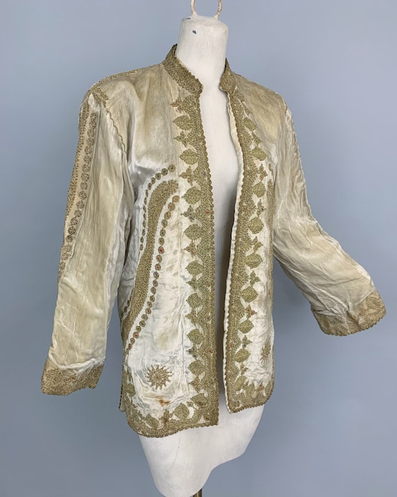 Antique 19th C. Ottoman Empire silk velvet jacket… - image 3