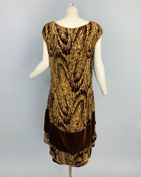 1920s burnout silk velvet flapper dress | Antique… - image 8