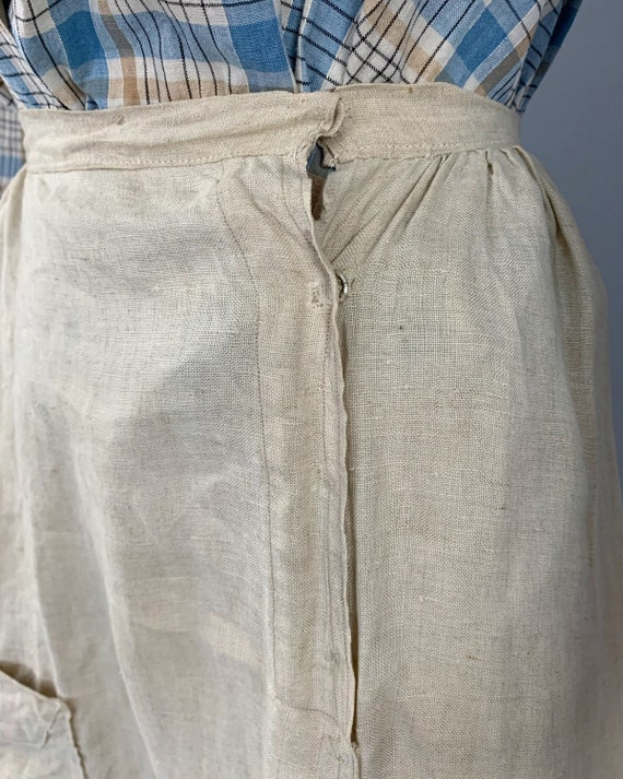 Antique Edwardian linen motoring skirt | 1900s 19… - image 5