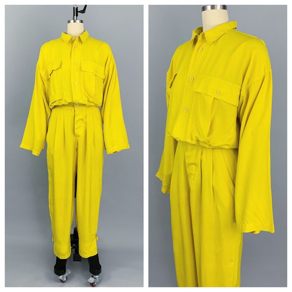 Vintage 80s silk jumpsuit | 1980s 1990s Go Silk fo