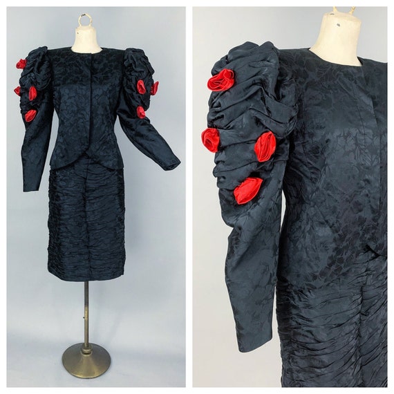Vintage 80s 90s Raul Blanco giant rosettes puff sl