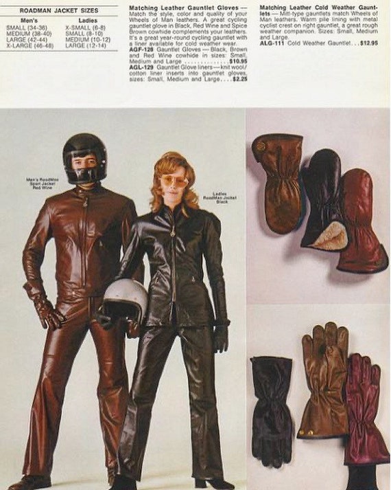 Vintage 70s Wheels of Man leather biker outfit | … - image 9