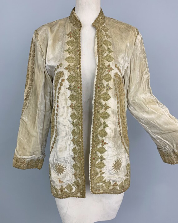 Antique 19th C. Ottoman Empire silk velvet jacket… - image 2