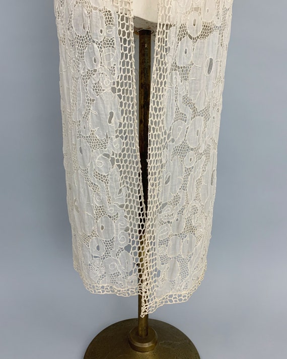 Antique Edwardian lace & net duster | Vintage 190… - image 4