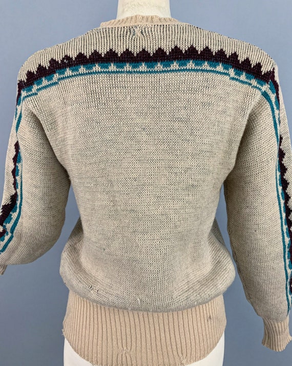 Vintage 40s Jantzen Zodiac wool sweater | Size 38 - image 10