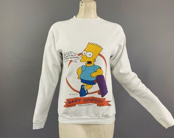 Vintage 90s Bart Simpson sweatshirt | 1990s The Simpsons Matt Groening Bart Simpson skateboard sweatshirt shirt