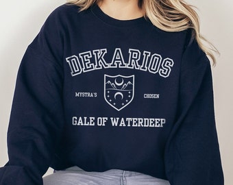 Dekarios - Gale of Waterdeep Sweater, Baldur's Gate 3, BG3 Gale, BG3 Sweatshirt, BG3 Shirt, Sports Grey, White, Aesthetic Sweatshirt