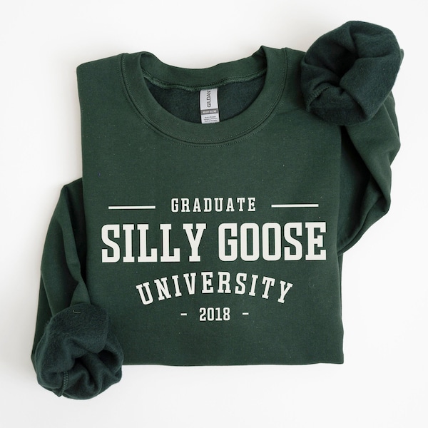 Silly Goose University Sweatshirt, Unisex Silly Goose University Crewneck, Funny Silly Goose Sweater, Silly Goose Gift