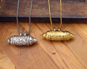 Bottle secret box openable designer pendant necklace jewellery in golden and silver color,box pendant for special one
