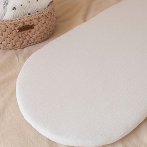 Fitted sheet muslin plain and patterned for Changing Basket Change Table sheet Changing Pad Cover Diaper Change Table Sheet 画像 2