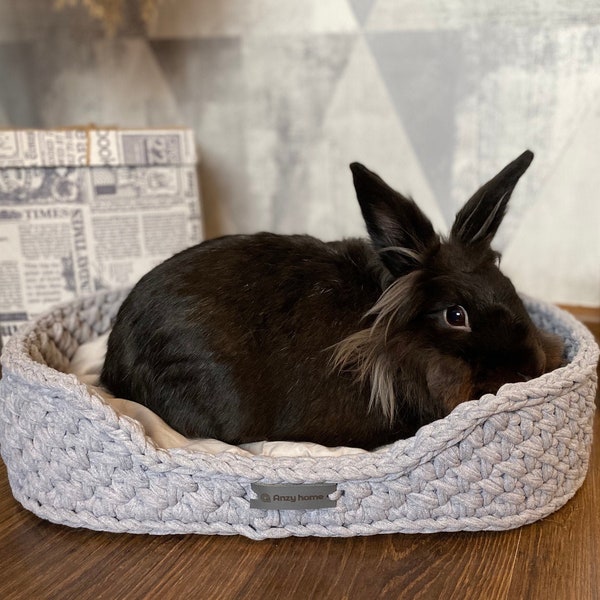 Bunny beds, personalized rabbits beds, pet furniture, bunny lounger bed