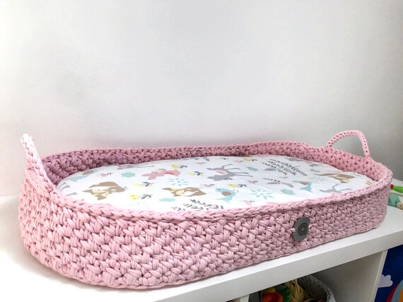 pink baby basket