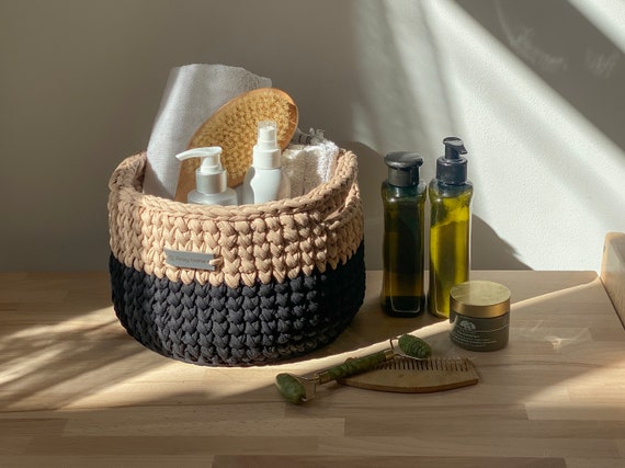 Wicker basket towel storage hotsell