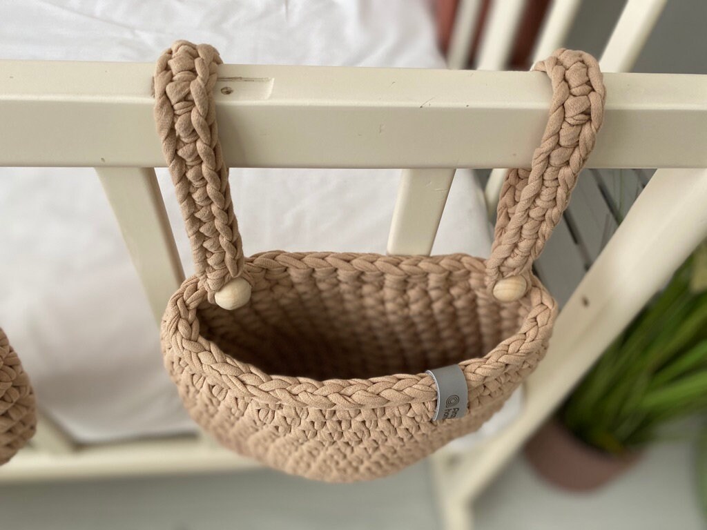 Crib hanging storage basket toy pocket storage boho baby Etsy