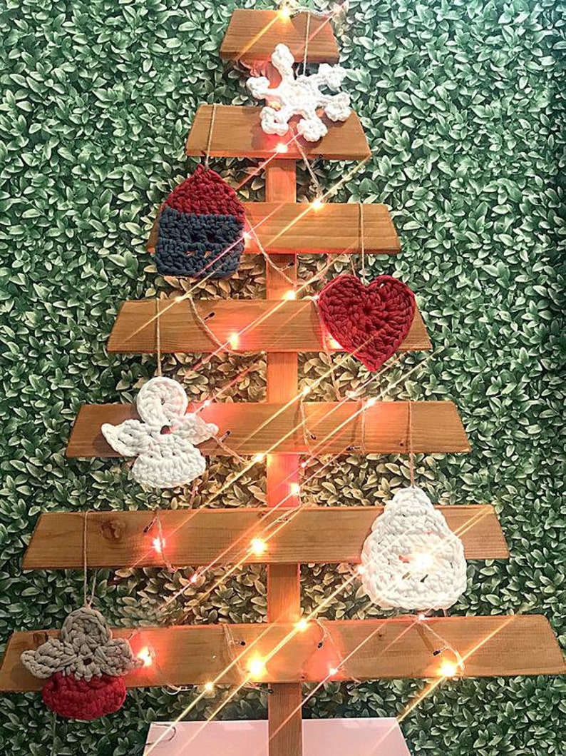 A Set of crochet Christmas ornaments 6 pcs Christmas Decorations Christmas Decor Christmas tree decor winter holiday decorations