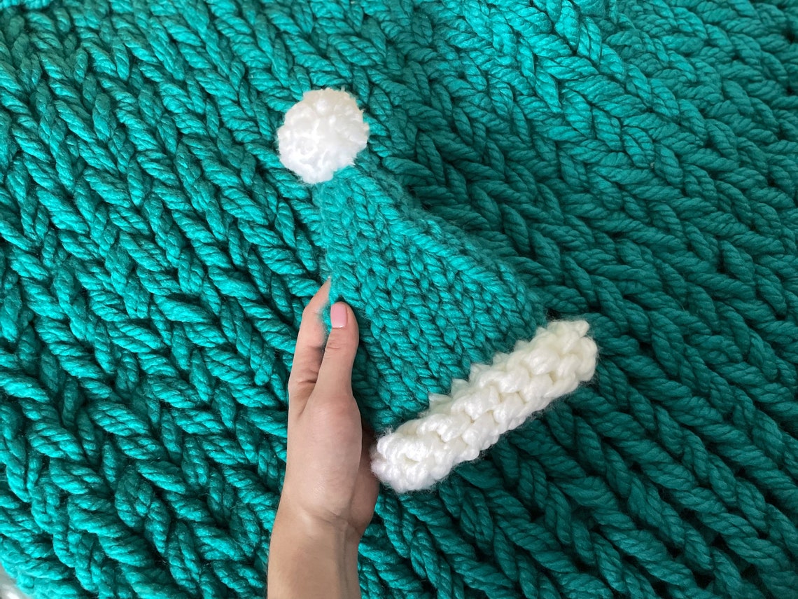 Small Chunky Knit Santa Hat Christmas Tree or Bottle Topper Etsy