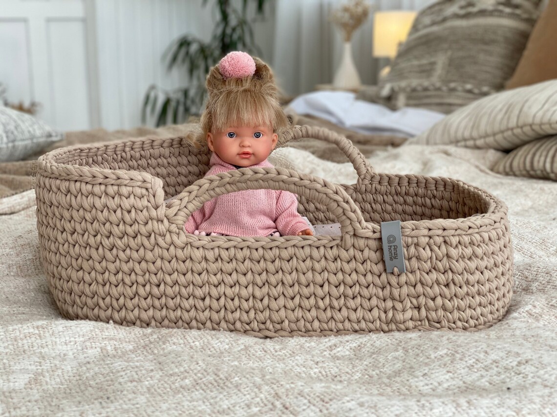 Doll Moses Basket Doll Crib Doll Doll Launger Etsy