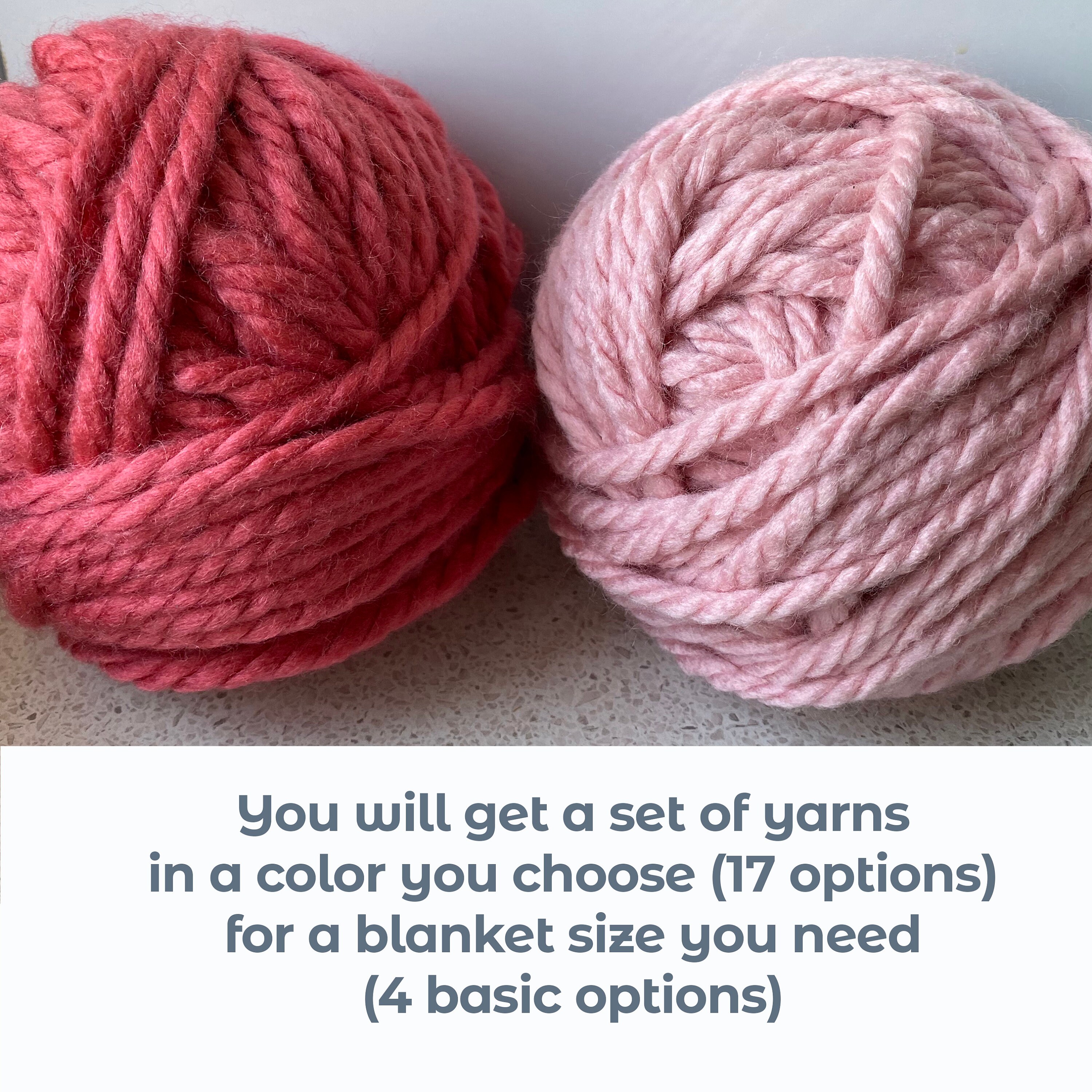 Chunky blanket DIY Jumbo Knitting Kit For beginners No Etsy