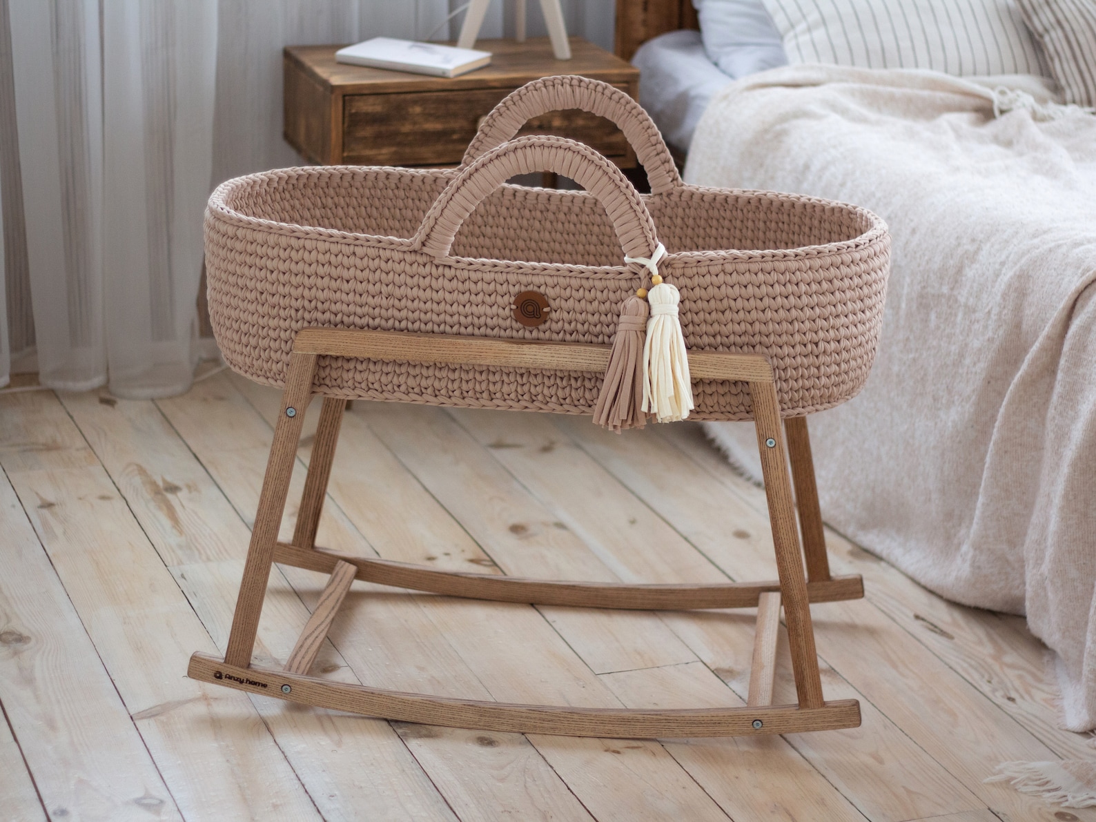 Moses basket for newborn baby beige baby moses basket baby Etsy