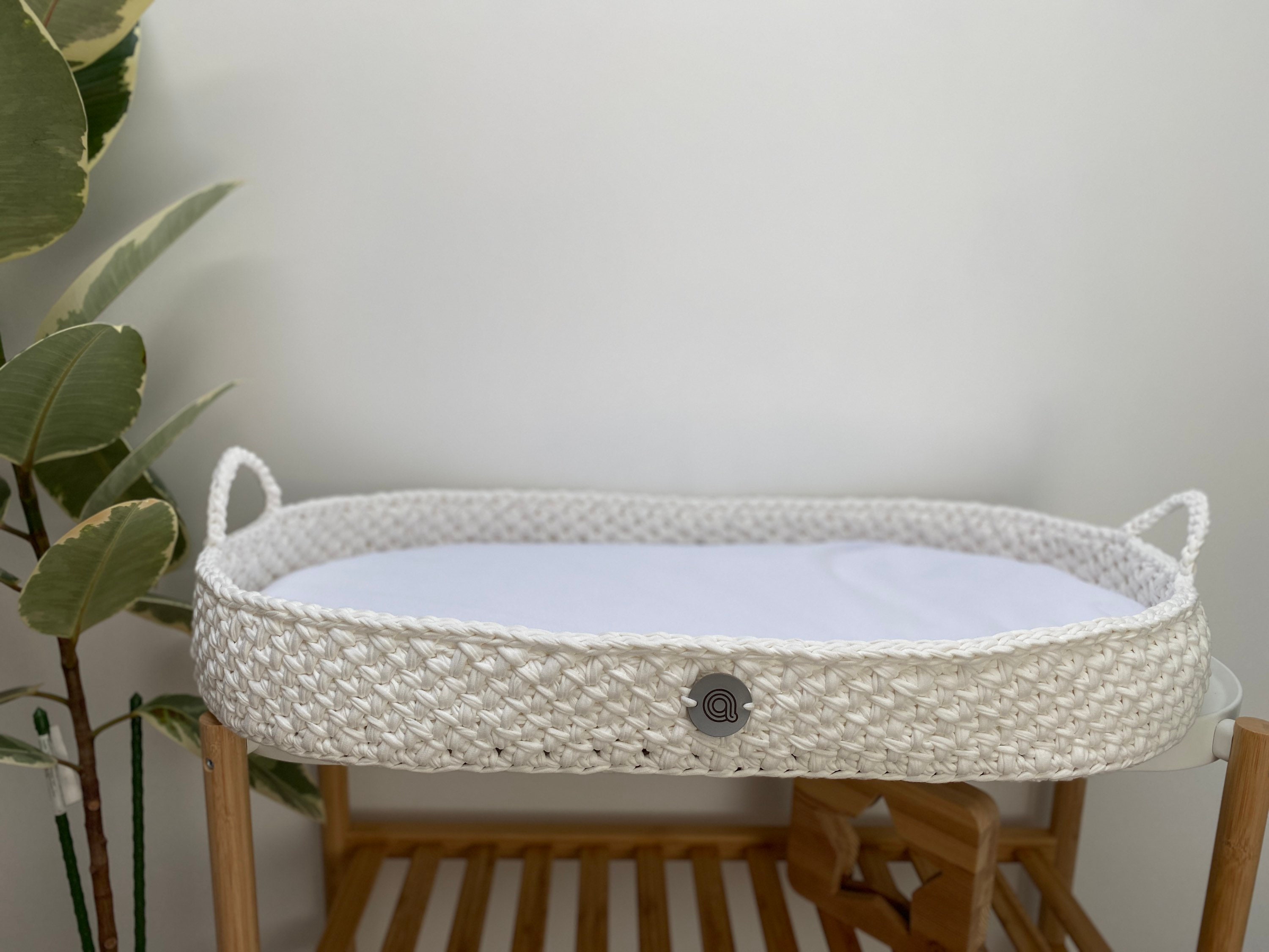 Newborn Baby Changing Basket with pad Custom made crochet Etsy