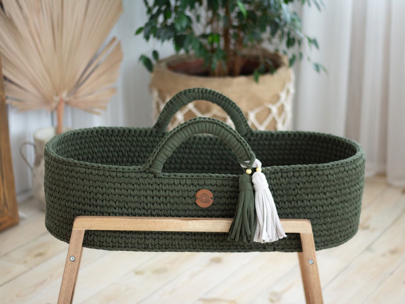 Moses Basket for Baby Crochet Baby Moses Basket Baby Cradle Etsy