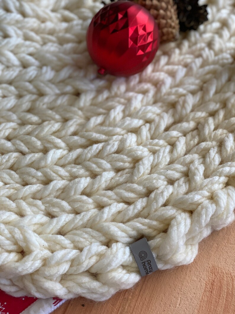 Christmas tree skirt PDF PATTERN chunky knit in arm knitting Etsy