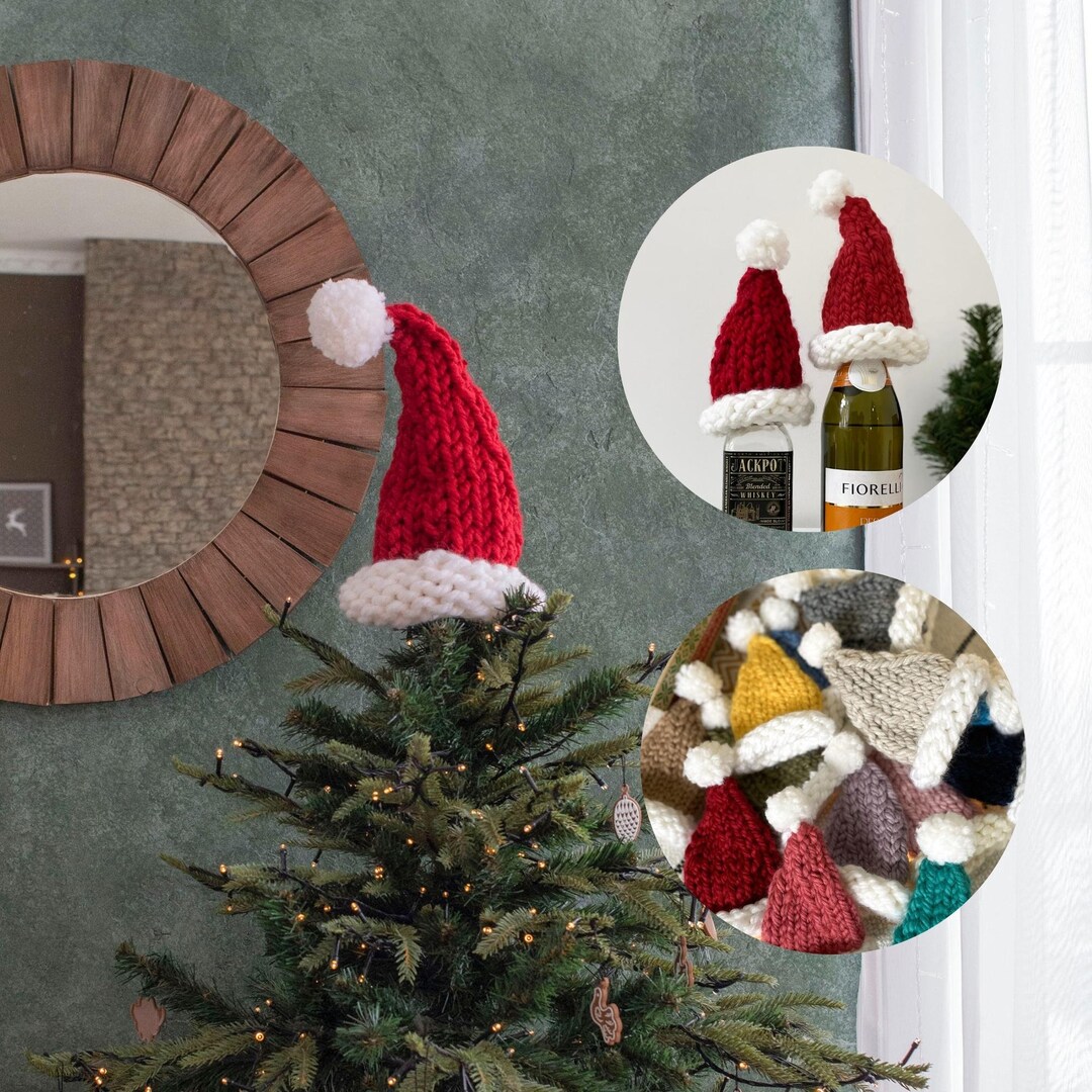 Christmas Tree Topper Santa Hat Etsy