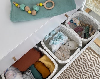 Drawer storage organizers, dresser drawer organizers, nursery organizers