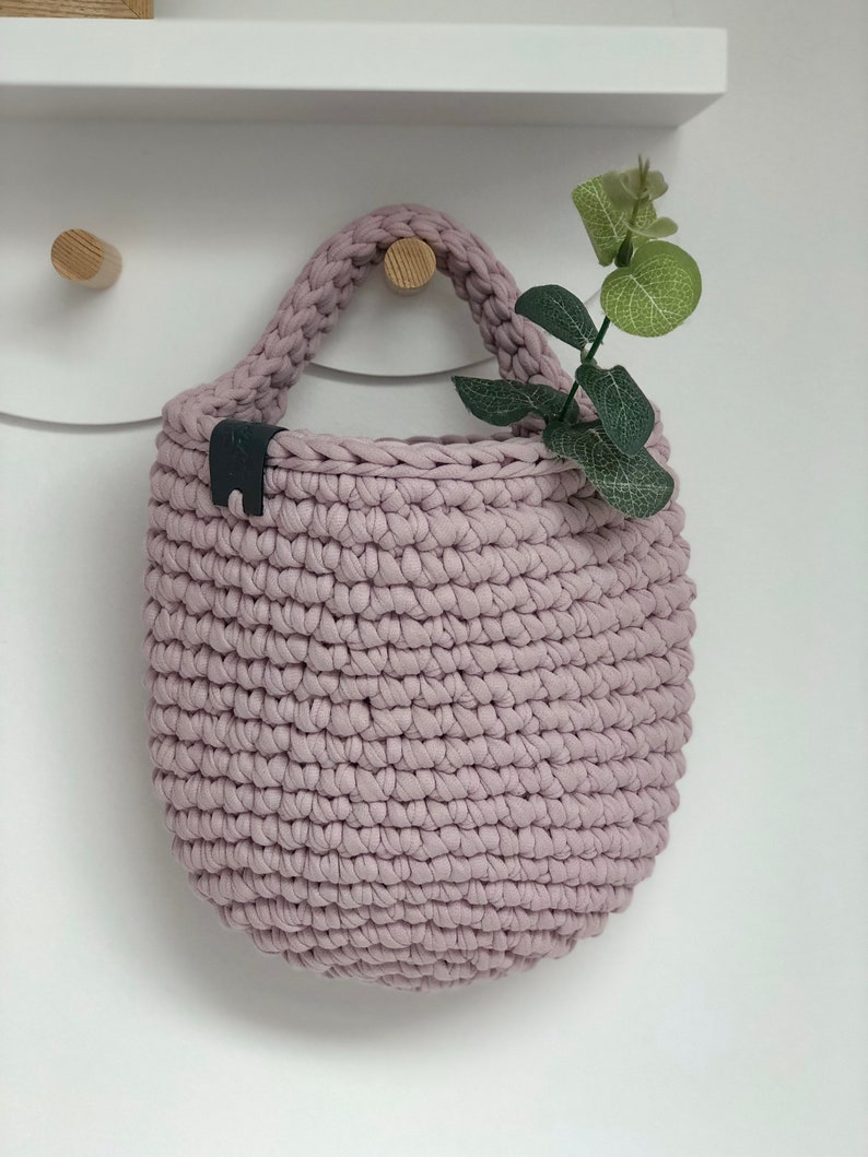 Hanging basket set of 2 storage baskets for nursery bedroom Etsy