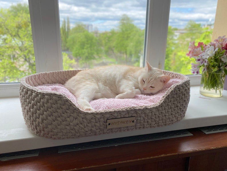 personalized cat bed