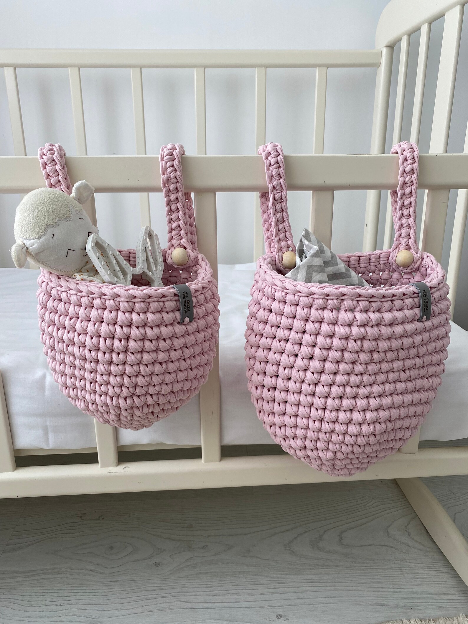 Crib hanging basket toy storage bag hanging baby bed pocket Etsy