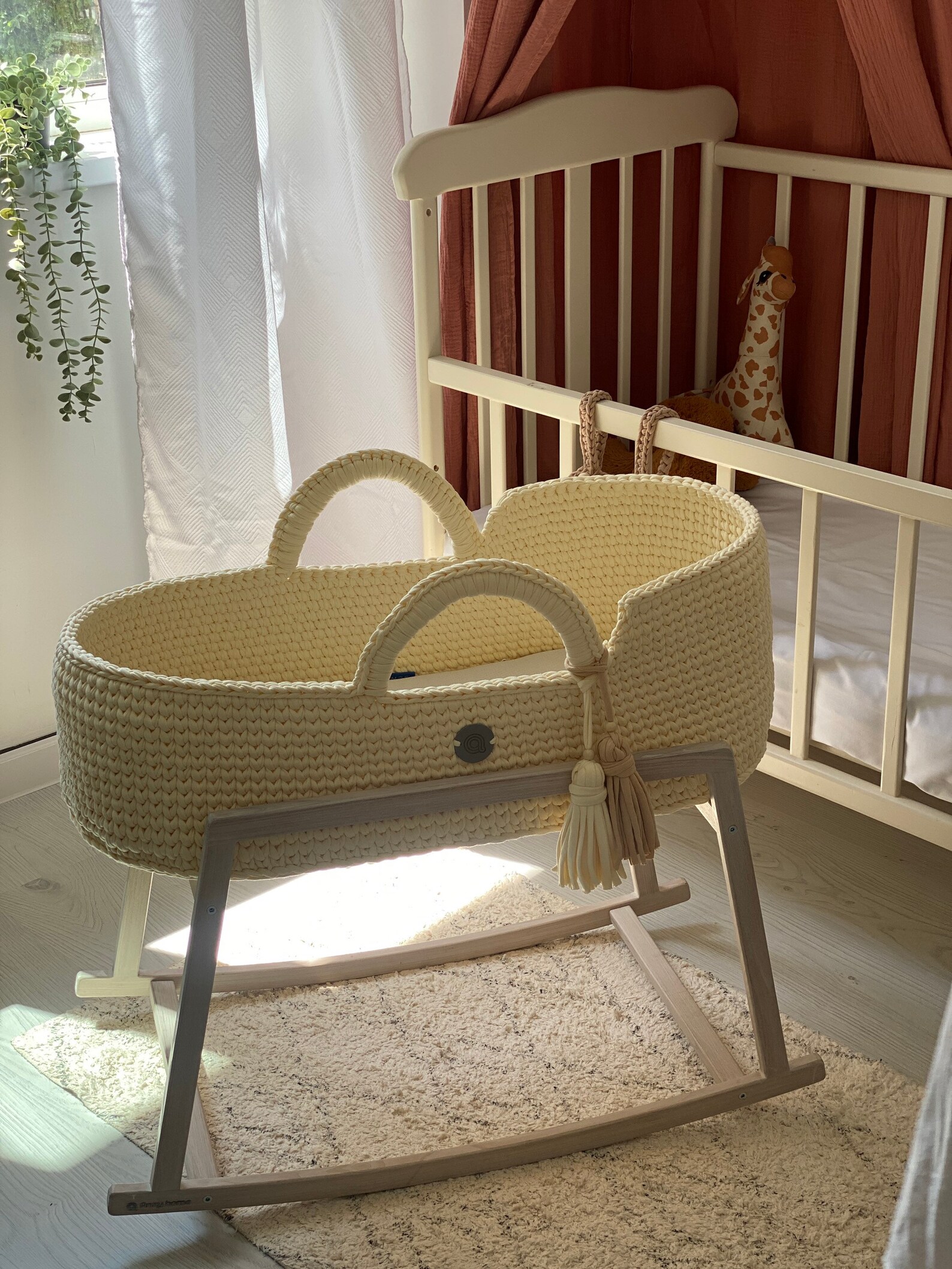 Baby moses basket baby cream color baby sleep Etsy