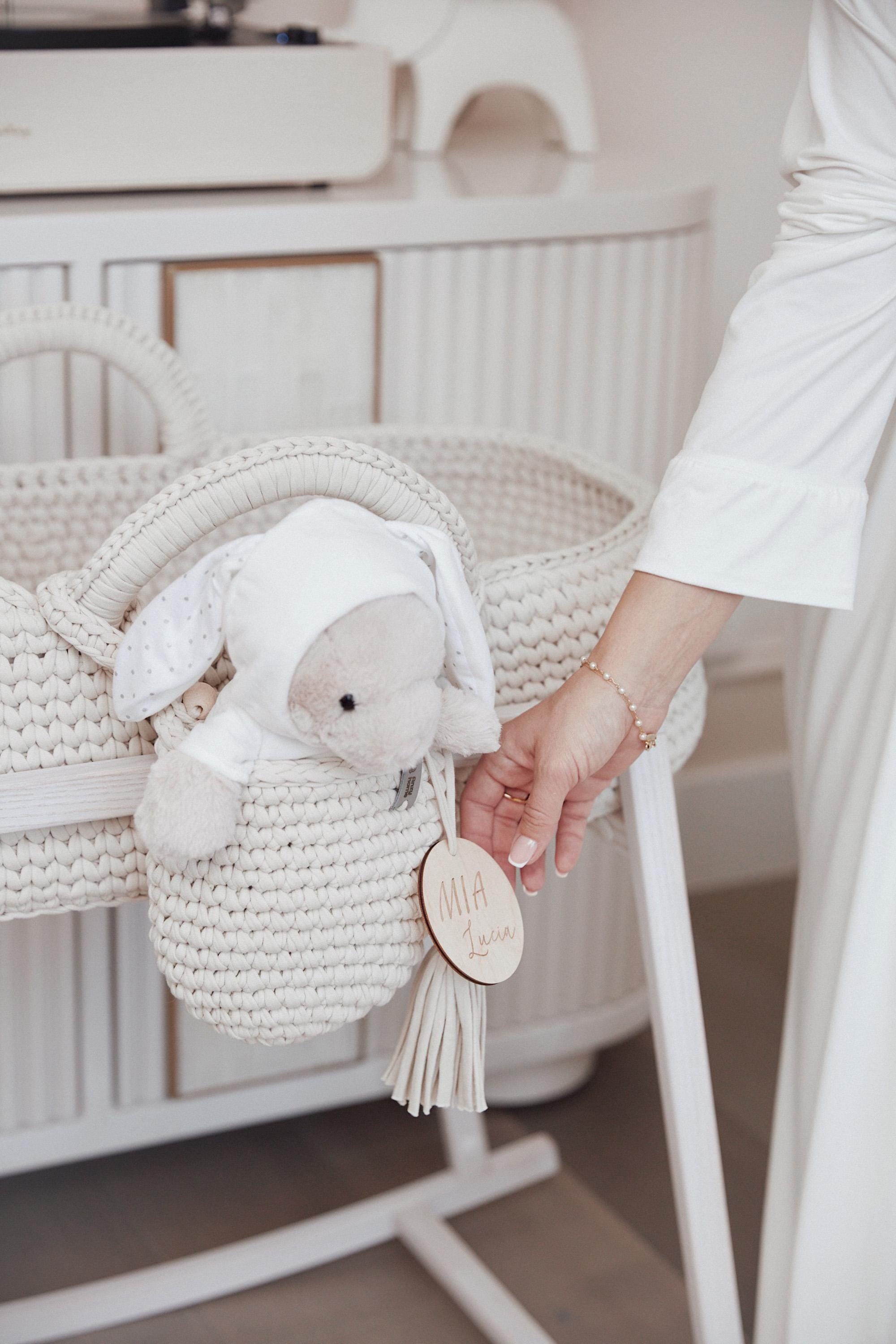Sac De Rangement Suspendu Pour Lit Bébé KOLZEMV - 2 Poches Pour Couches, Vêtements, Jouets