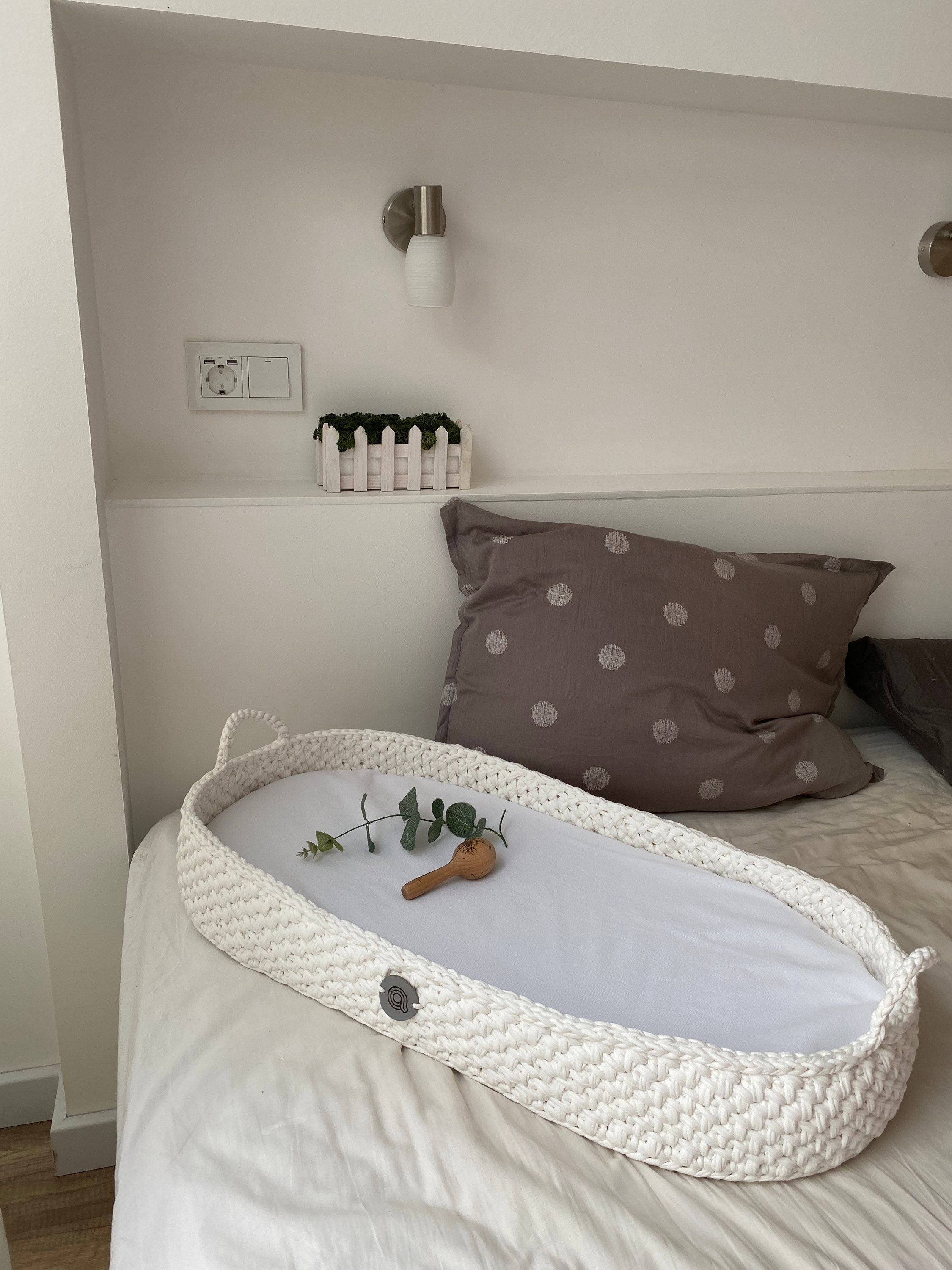 Newborn Baby Changing Basket with pad Custom made crochet Etsy