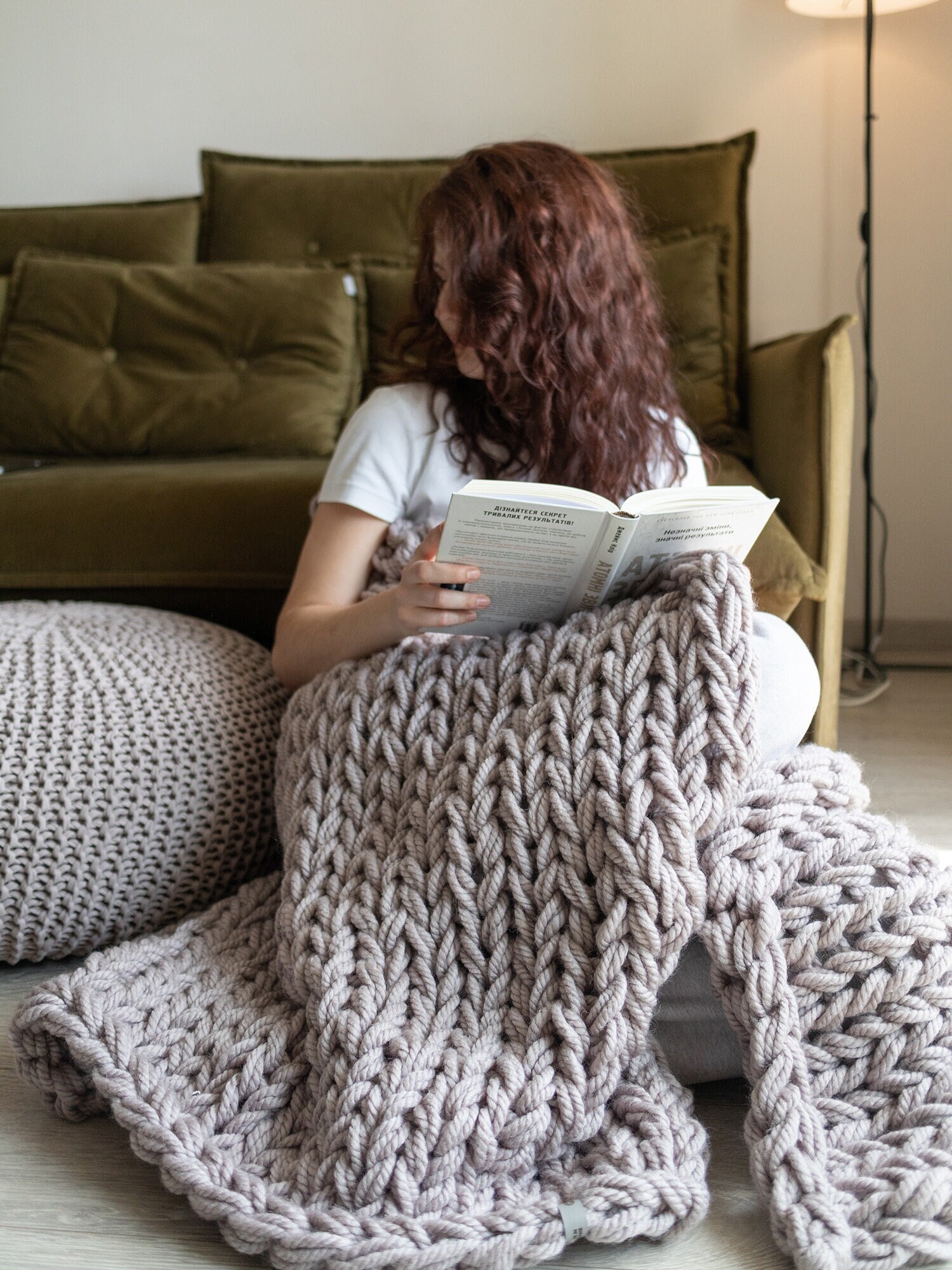 Burgundy and Cream Blanket Etsy