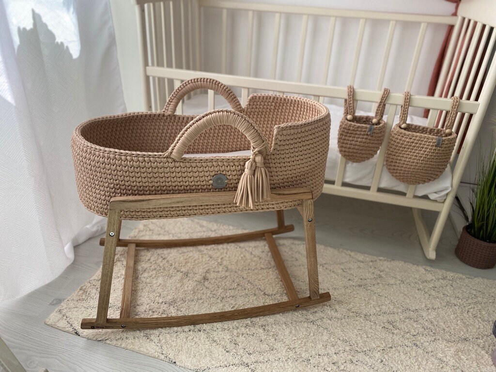 Crib hanging storage basket toy pocket storage boho baby Etsy