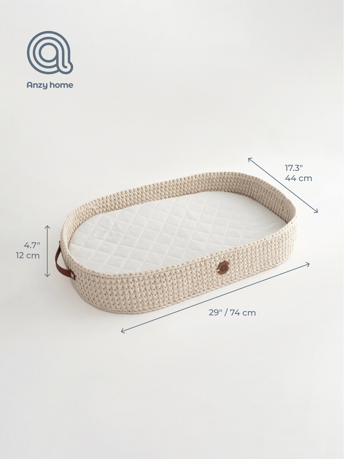 Diaper Changing Basket with pad