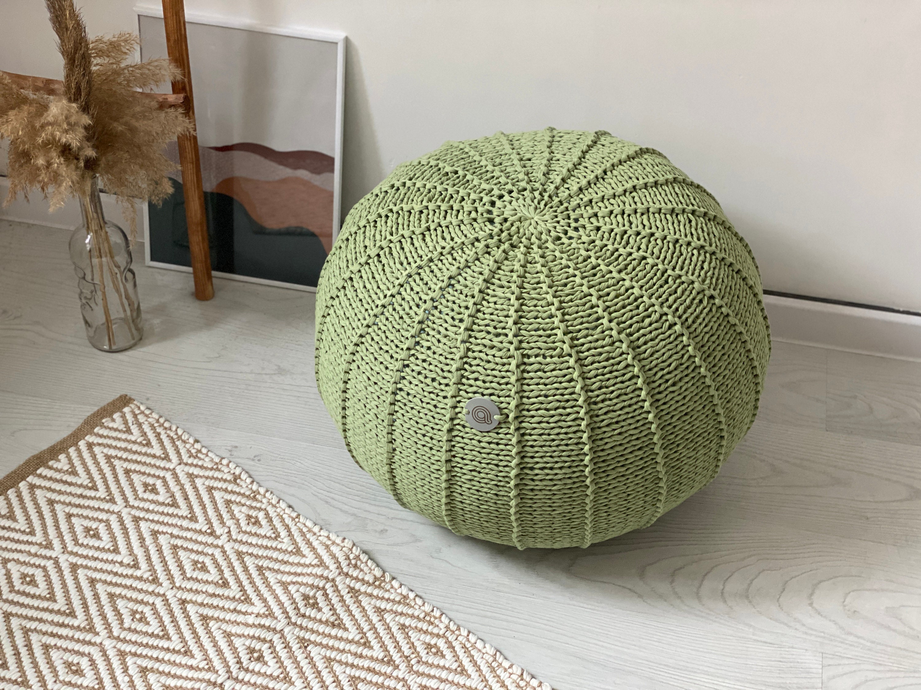 Sage green 2024 pouf ottoman