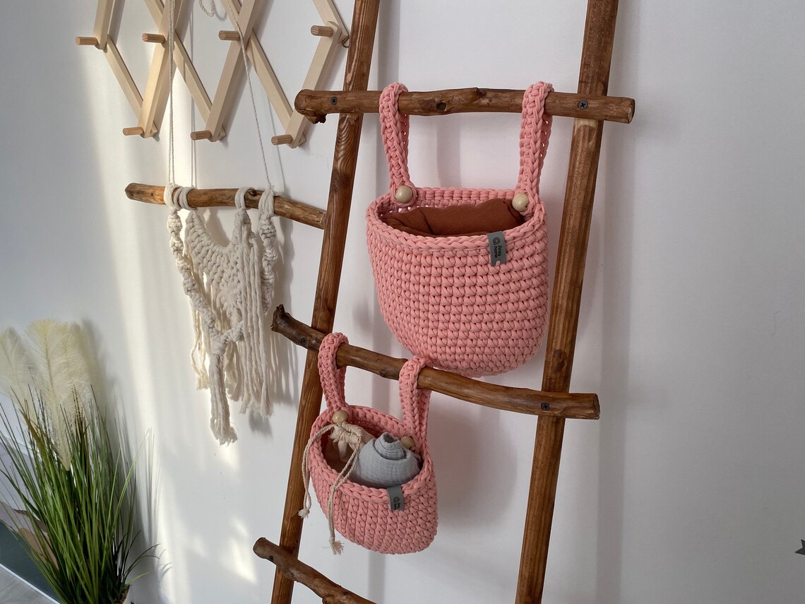 Crib Hanging Basket Organizer Toy Pocket Storage Bag Hanging Etsy
