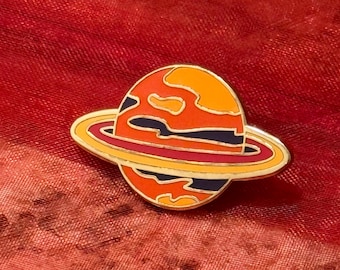 80s Retro Solar System Mini Pins - Saturn