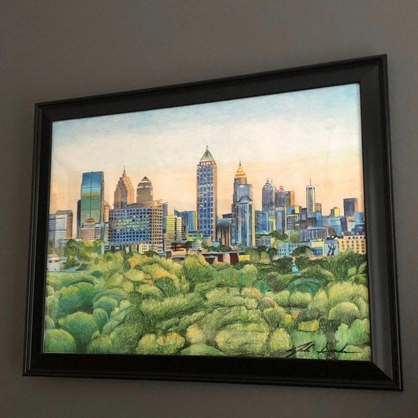 Atlanta Skyline Drawing