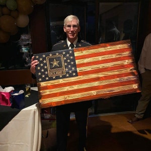Army Wood American Flag