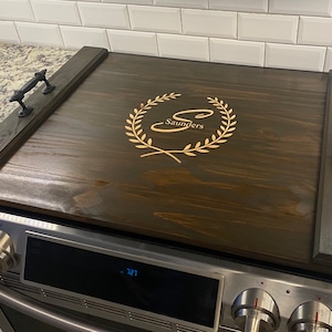 Wood Stove Top Cover. Noodle board. Electric Stove Cover. Glass Cooktop Burner Cover. Personalized Gift for Wedding